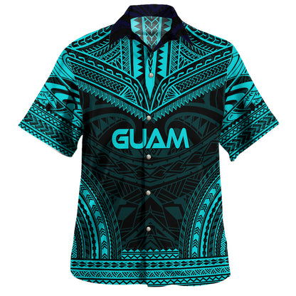 Guam Hawaiian Shirt Custom Personalised Polynesian Chief Tattoo