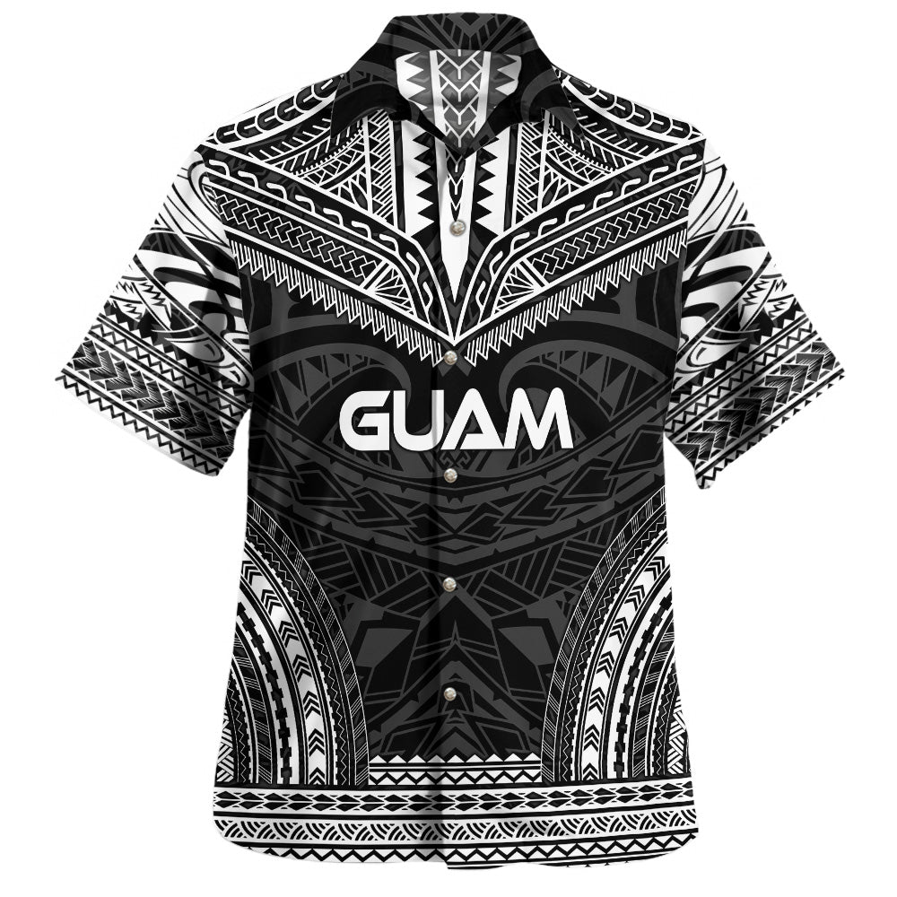 Guam Hawaiian Shirt Custom Personalised Polynesian Chief Tattoo