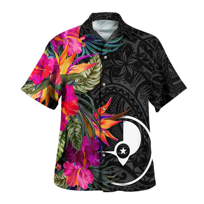 Yap State Hawaiian Shirt Polynesian Hibiscus Pattern