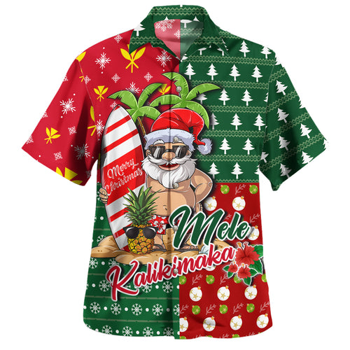 Hawaii Hawaiian Shirt Mele Kalikimaka Hawaii Christmas Patterns