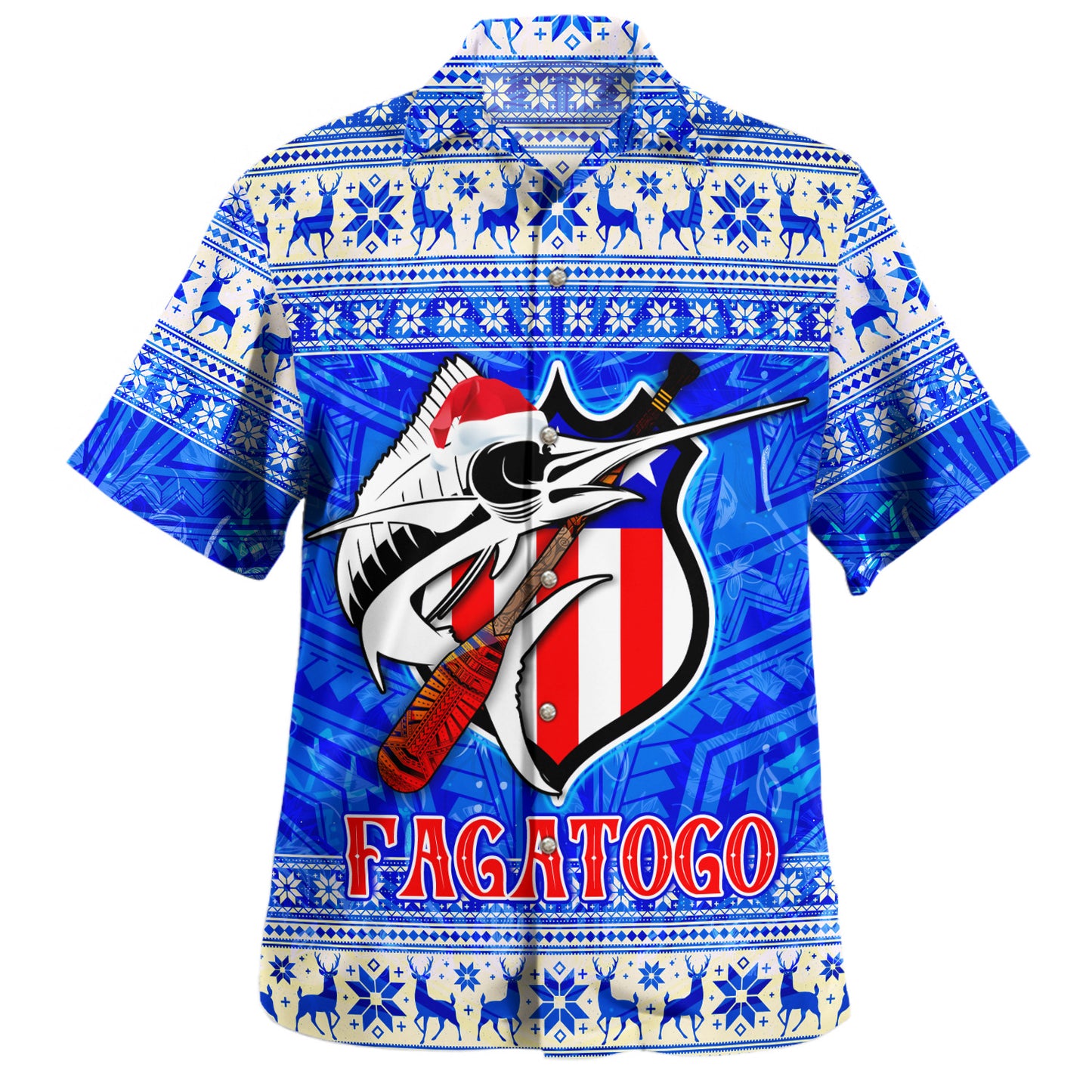 American Samoa Hawaiian Shirt Fagatogo Christmas Style