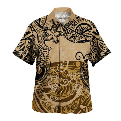 Polynesia Hawaiian Shirt Vintage Floral Pattern