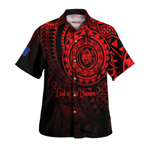 Guam Hawaiian Shirt Pearl Of The Pacific Red Polynesian Tattau