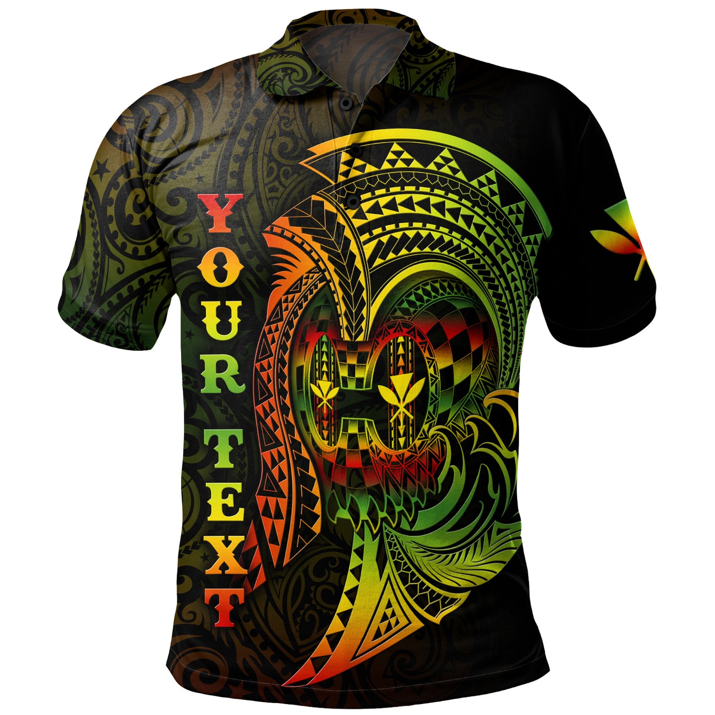 Hawaii Polo Shirt Custom Personalised Reggae Kanaka Warrior