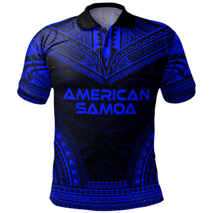 American Samoa Polo Shirt Custom Personalised Polynesian Chief Tattoo