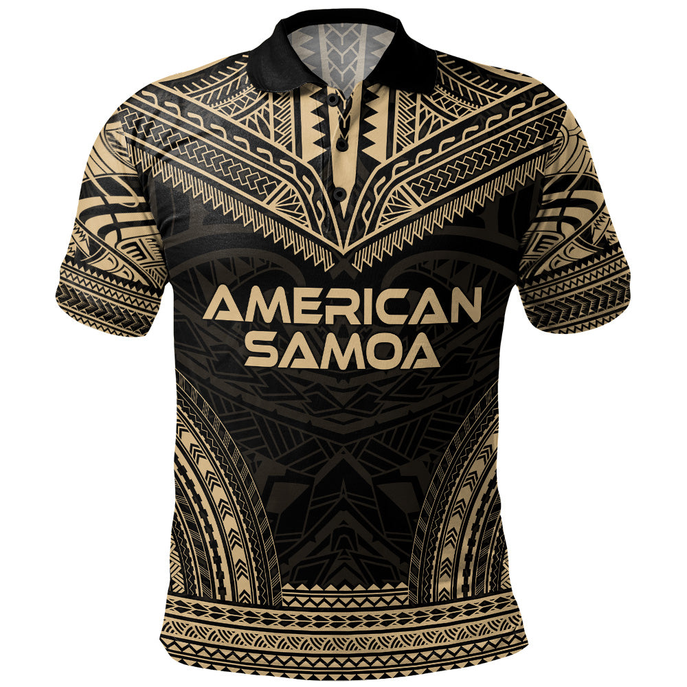 American Samoa Polo Shirt Custom Personalised Polynesian Chief Tattoo