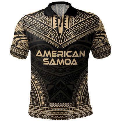 American Samoa Polo Shirt Custom Personalised Polynesian Chief Tattoo