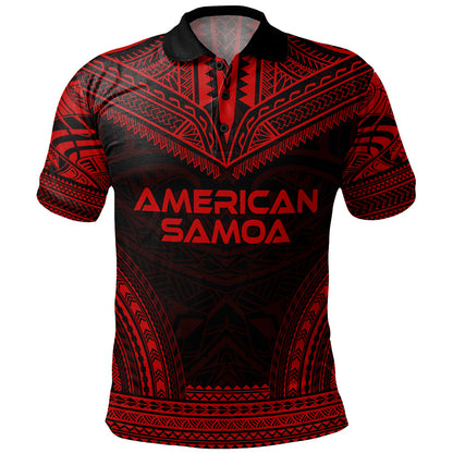 American Samoa Polo Shirt Custom Personalised Polynesian Chief Tattoo