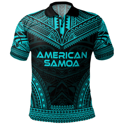 American Samoa Polo Shirt Custom Personalised Polynesian Chief Tattoo