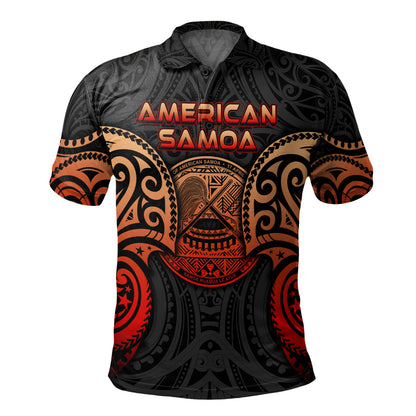American Samoa Polo Shirt Custom Personalised Spirit Red Version