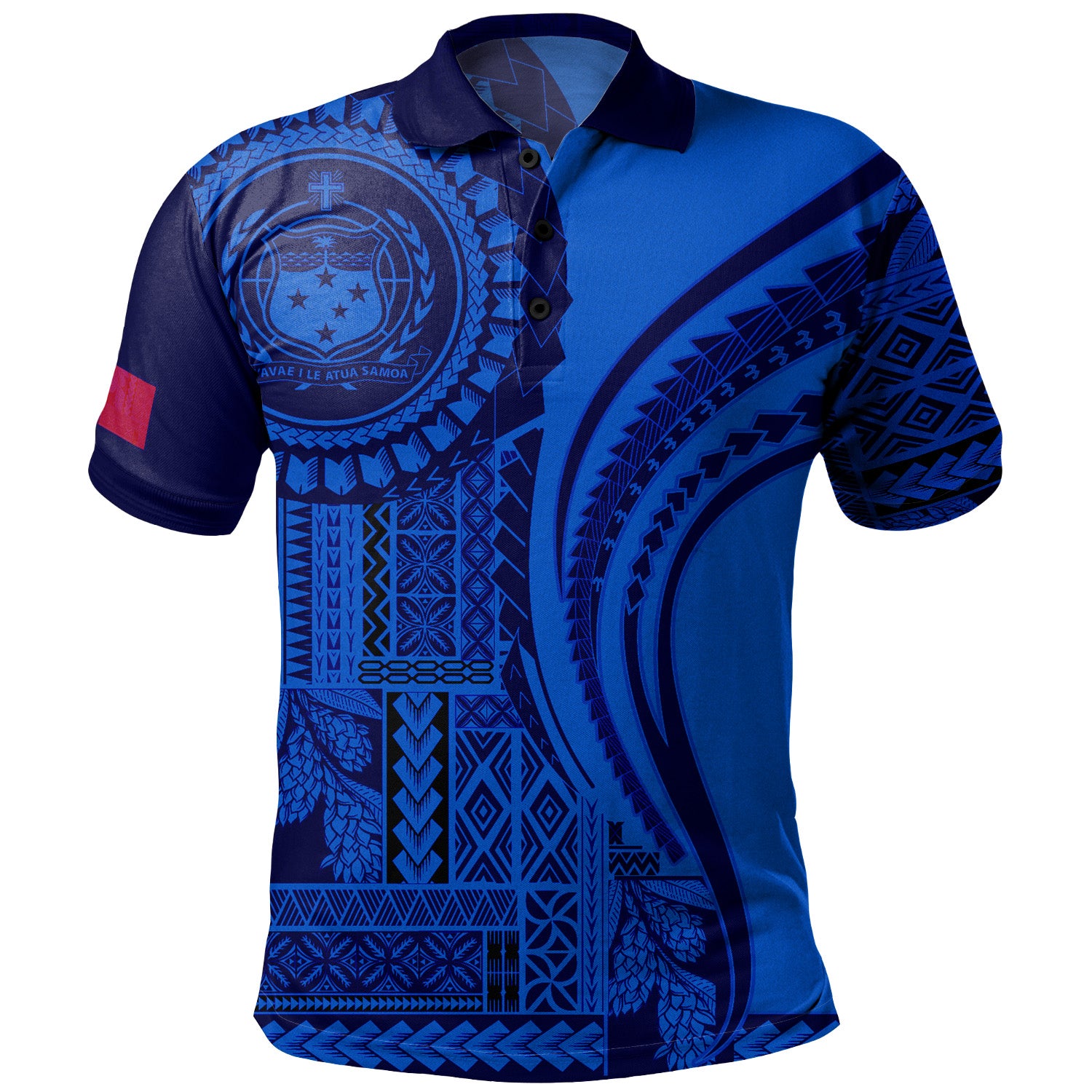 Samoa Polo Shirt Seal Samoan Siapo Blue Design