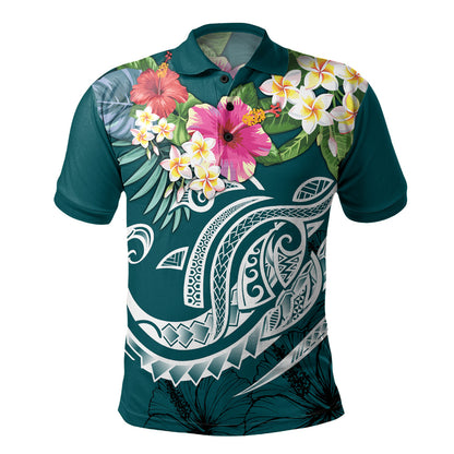 Polynesian Polo Shirt Summer Plumeria