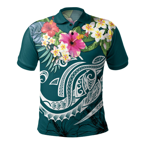 Polynesian Polo Shirt Summer Plumeria