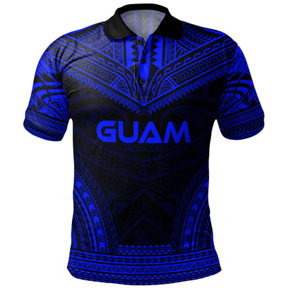 Guam Polo Shirt Custom Personalised Polynesian Chief Tattoo
