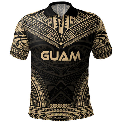 Guam Polo Shirt Custom Personalised Polynesian Chief Tattoo