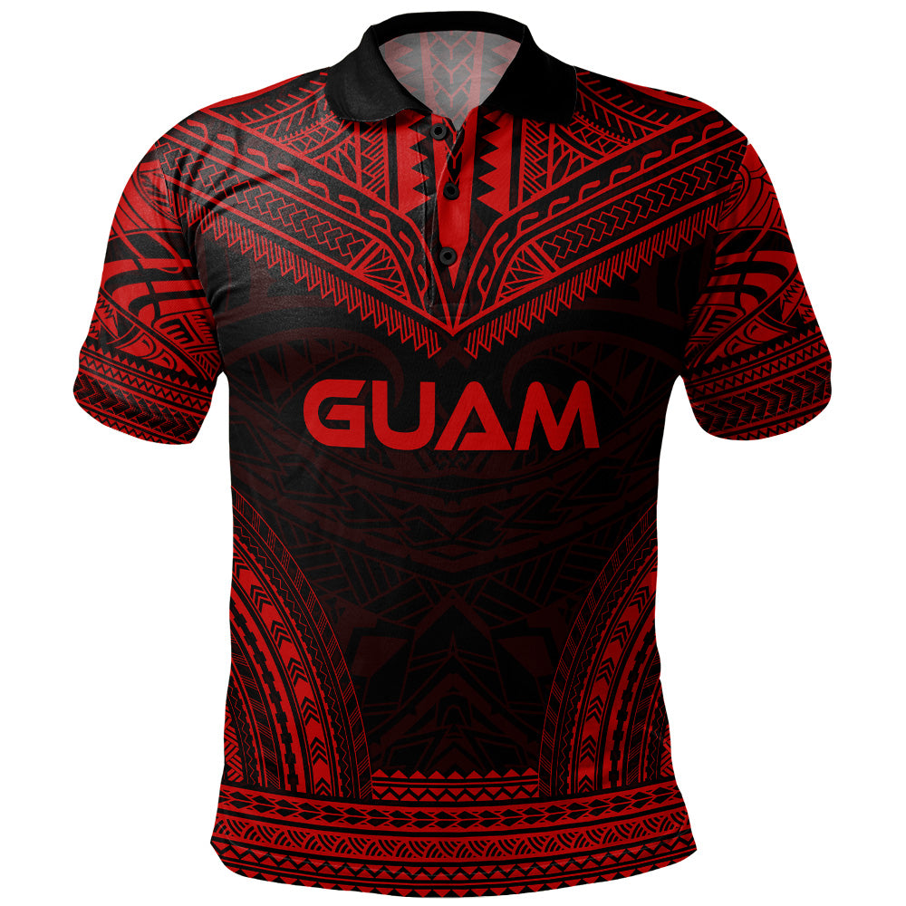 Guam Polo Shirt Custom Personalised Polynesian Chief Tattoo