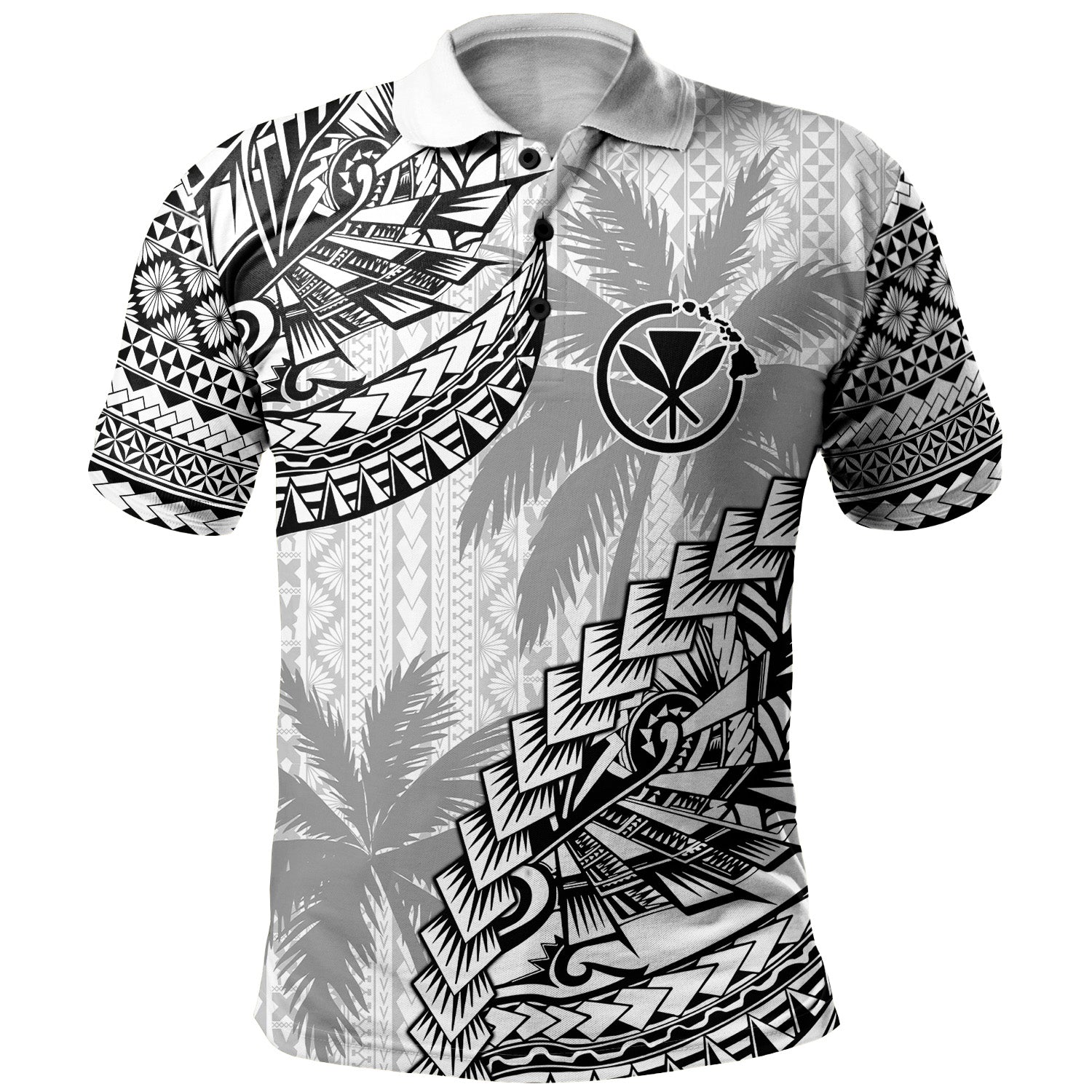 Hawaii Polo Shirt Custom Personalised Polynesian Pattern Palm Tree
