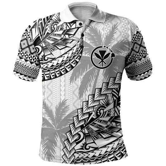 Hawaii Polo Shirt Custom Personalised Polynesian Pattern Palm Tree