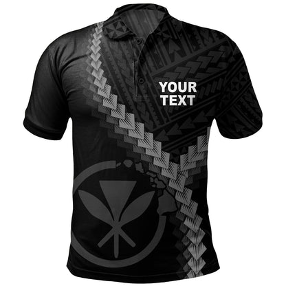 Hawaii Polo Shirt Coat Of Arm Polynesian Tattoo Style