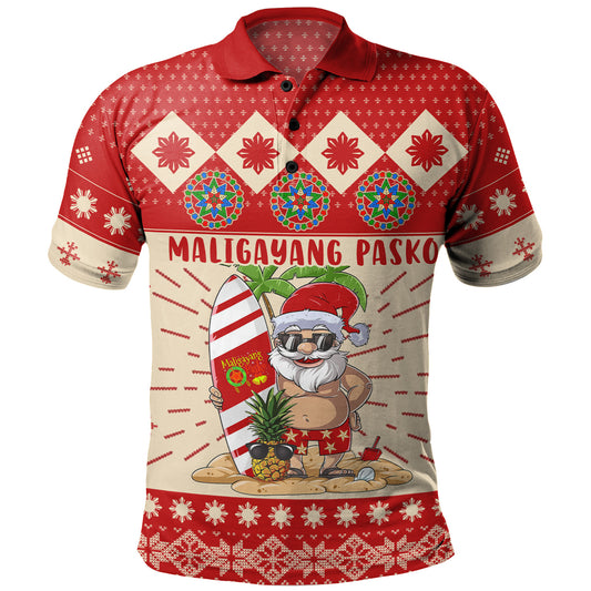 Philippines Filipinos Christmas Polo Shirt Maligayang Pasko