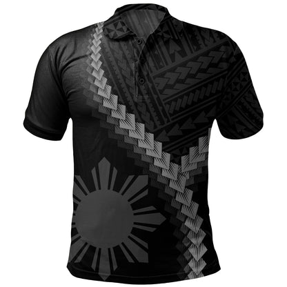 Philippines Filipinos Polo Shirt Filipinos Sun Polynesian Tattoo Style