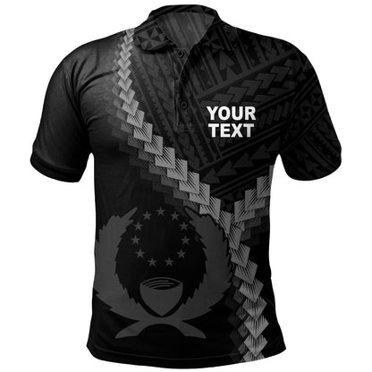 Pohnpei State Polo Shirt Coat Of Arm Polynesian Tattoo Style