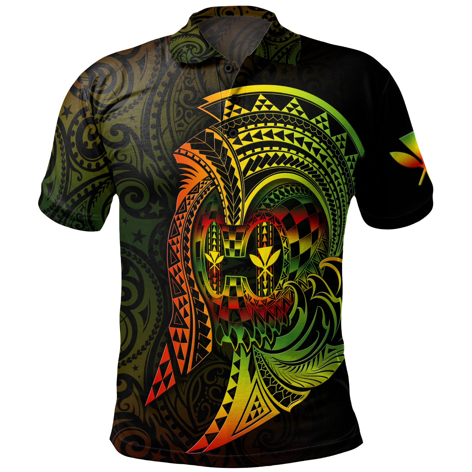 Hawaii Polo Shirt Custom Personalised Reggae Kanaka Warrior
