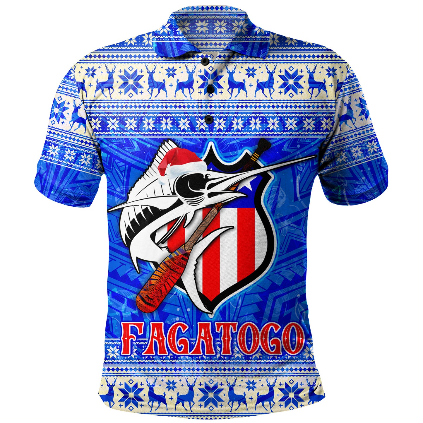 American Samoa Polo Shirt Fagatogo Christmas Style