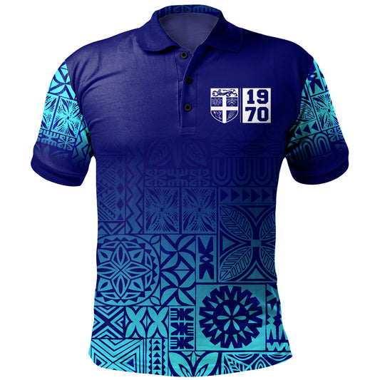 Fiji Polo Shirt Fiji Independence 1970 Tapa Style