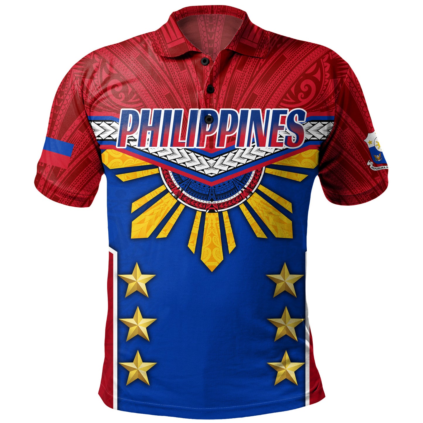 Philippines Filipinos Polo Shirt Half-Up Style Flag