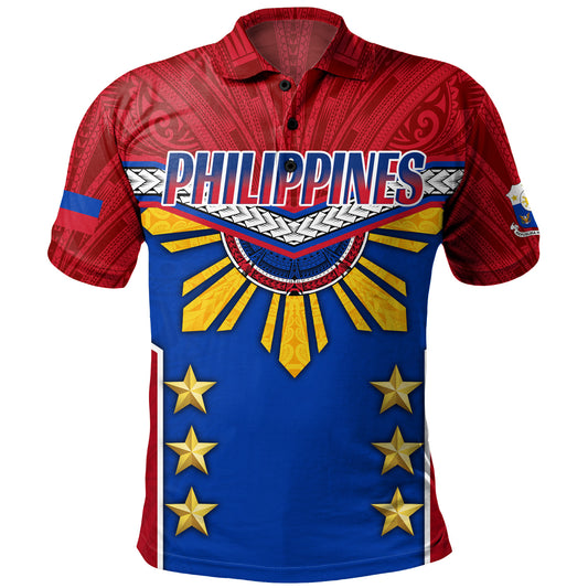 Philippines Filipinos Polo Shirt Half-Up Style Flag