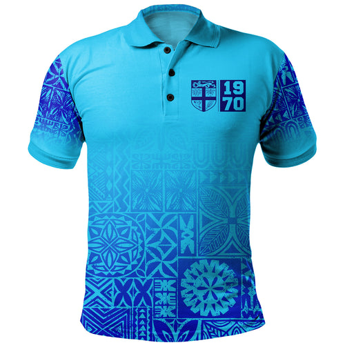 Fiji Polo Shirt Fiji Independence 1970 Tapa Style (Ver 2)