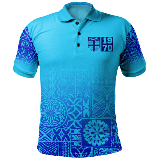 Fiji Polo Shirt Fiji Independence 1970 Tapa Style (Ver 2)