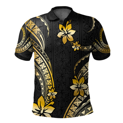 Hawaii Polo Shirt Polynesian Pattern Plumeria