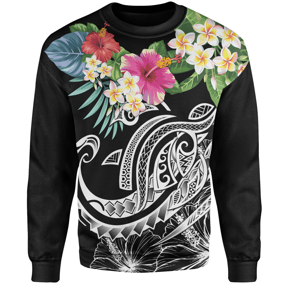 Polynesian Sweatshirt Summer Plumeria
