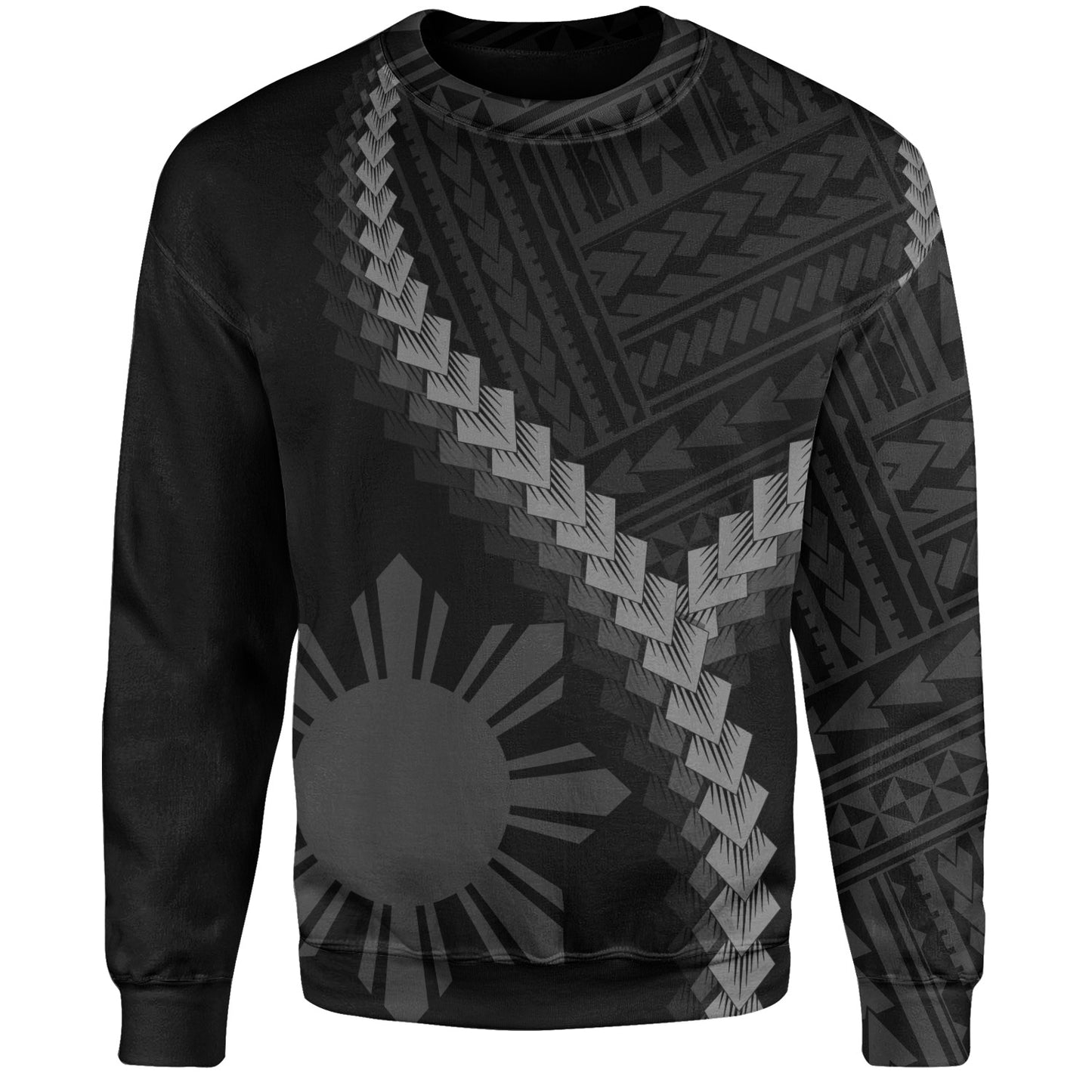 Philippines Filipinos Sweatshirt Filipinos Sun Polynesian Tattoo Style