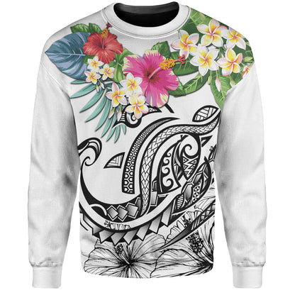 Polynesian Sweatshirt Summer Plumeria