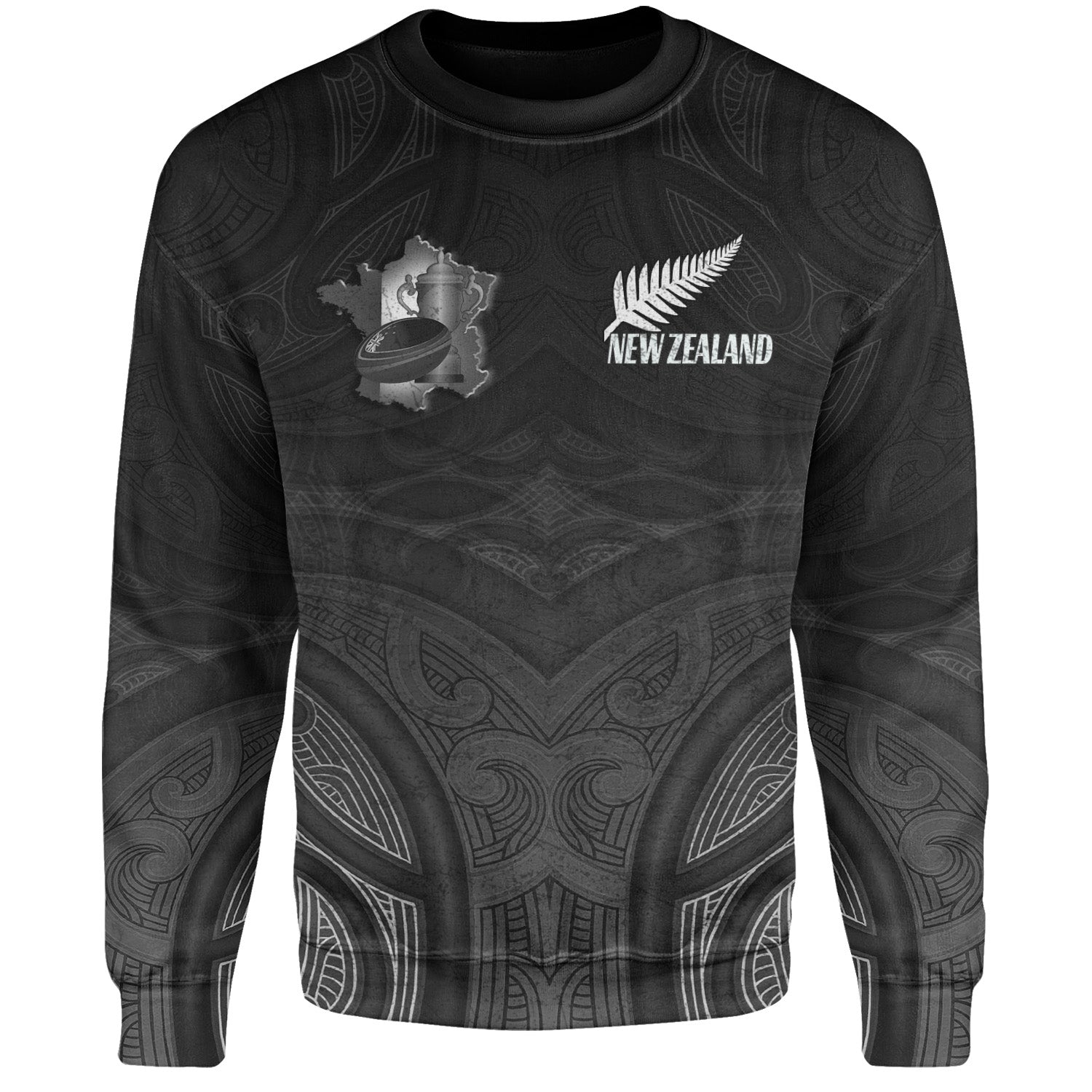 New Zealand Sweatshirt Rugby Ball Style