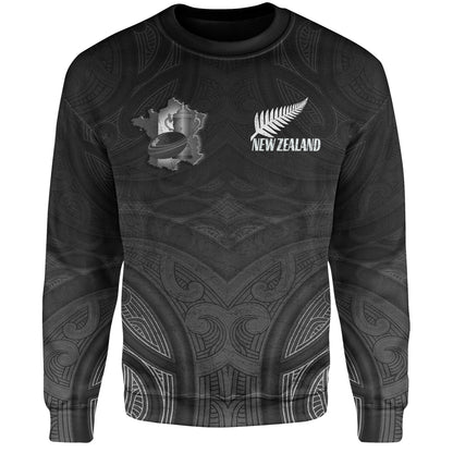 New Zealand Sweatshirt Rugby Ball Style