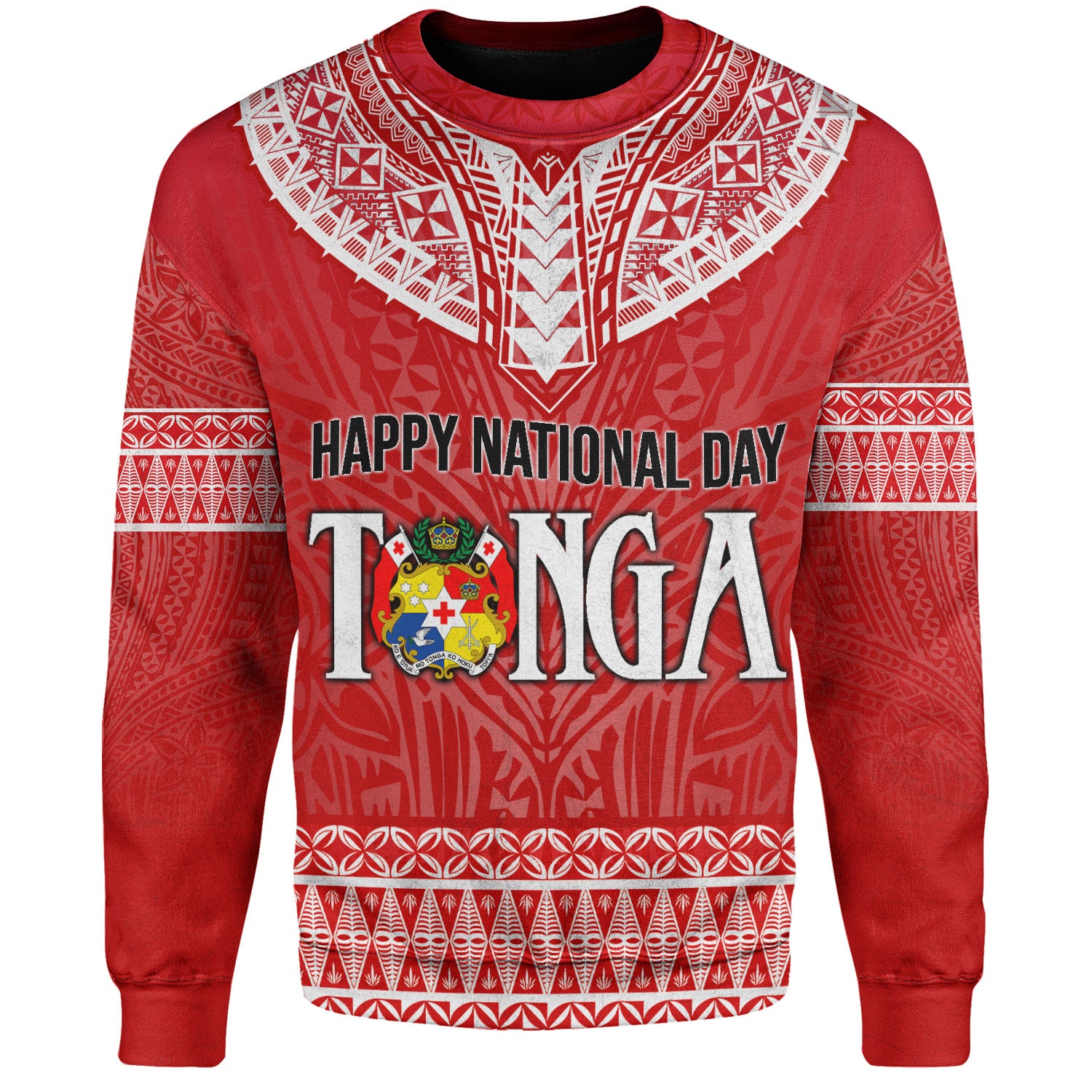 Tonga Custom Personalised Sweatshirt Happy National Day