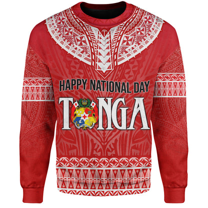 Tonga Custom Personalised Sweatshirt Happy National Day