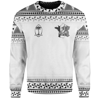 Fiji Sweatshirt Rugby Ball Tapa Patterns