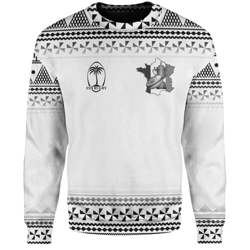 Fiji Sweatshirt Rugby Ball Tapa Patterns