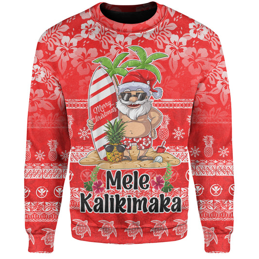 Hawaii Sweatshirt Mele Kalikimaka Merry Christmas Tree Pineapple Tropical