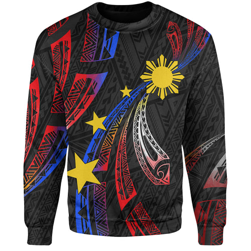 Philippines Filipinos Sweatshirt Tribal Pattern Filipinos Sun