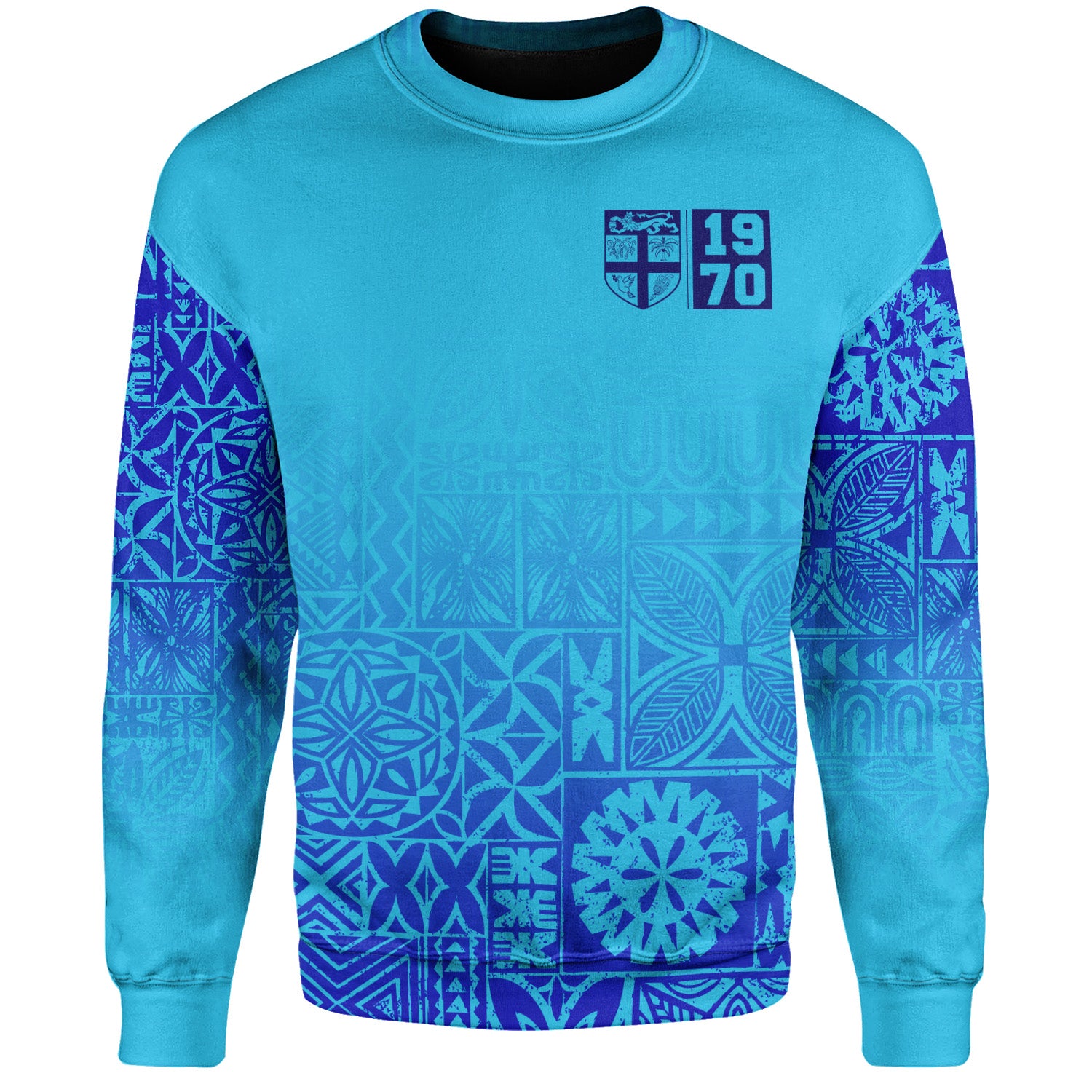 Fiji Sweatshirt Fiji Independence 1970 Tapa Style ( Ver 2)