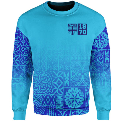 Fiji Sweatshirt Fiji Independence 1970 Tapa Style ( Ver 2)
