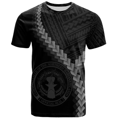Northern Mariana Islands T-Shirt Coat Of Arm Polynesian Tattoo Style