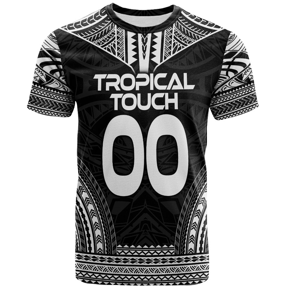TROPICAL TOUCH T-Shirt - Polynesian Chief Tattoo Black Version