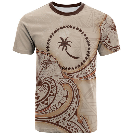 Chuuk State T-Shirt Hibiscus Flowers Vintage Style